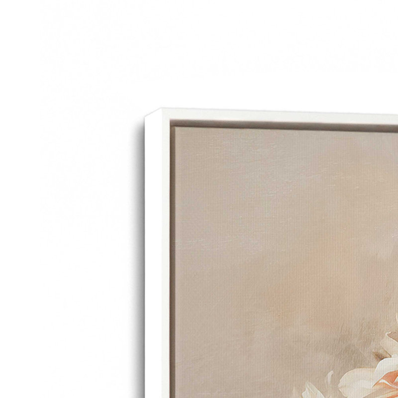 Pages et pétales I, Blanc opaque, Impression encadrée sans passe-partout, H 48,75 po x l 32,75 po