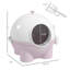 Bac à litière pour chat Pawhut, grand bac à litière pour chat avec couvercle, pelle, pédale de sable qui fuit, poignée supérieure, rose clair