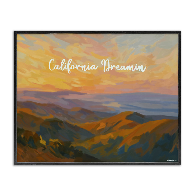 «California Dreamin 'Mountains», estampe numérique, conception par Amelia Noyes, H 24 po x l 30 po