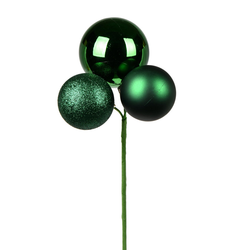 Ornement en forme de boule 18 po Vickerman, 4 par sac, Émeraude