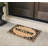 Natural Coir Flocked “Welcome Floral Border Black” Door Mat, Heavy-Duty Non-Slip PVC Backing, Low-Profile Outdoor Doormat-1818734224