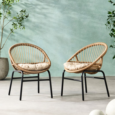 Chair (2 Chairs) - Flair, Wrap, Metal Frame Structure, Water- Upholstery Textiles, Brown + Beige, 23.24"d X 25.84"w 31.83"h Of 2 Wrapped, Metal, Cushions,
