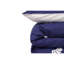 Ensemble de housse de couette 100% coton bleu foncé / blanc-1722696663