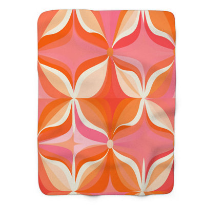 Couverture rose en sherpa de qualité supérieure 1 pièce