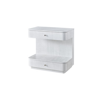 30" White Carrara Stone Top Paris Nightstand
