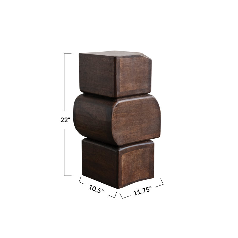 Table d'appoint en bois de manguier
