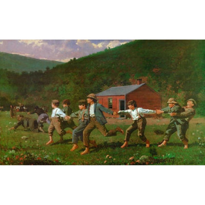 ArtDirect Homer, Winslow Gallery Wrapped Canvas Art Titled: Snap The Whip