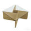Table basse 31,5 "carrée en verre - Mid-Century moderne, structure en bois - noyer