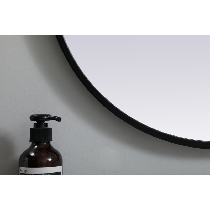 Miroir mural Sabine, Noir, 36 po x 20 po