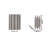 8-Light Stainless Steel LED Wall Sconce With Chrome Rods-47602455