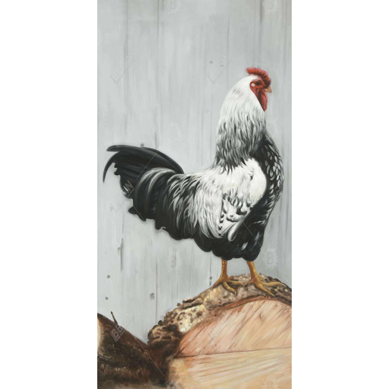Wyandotte rooster - 15.75"x31.50" Desk mat