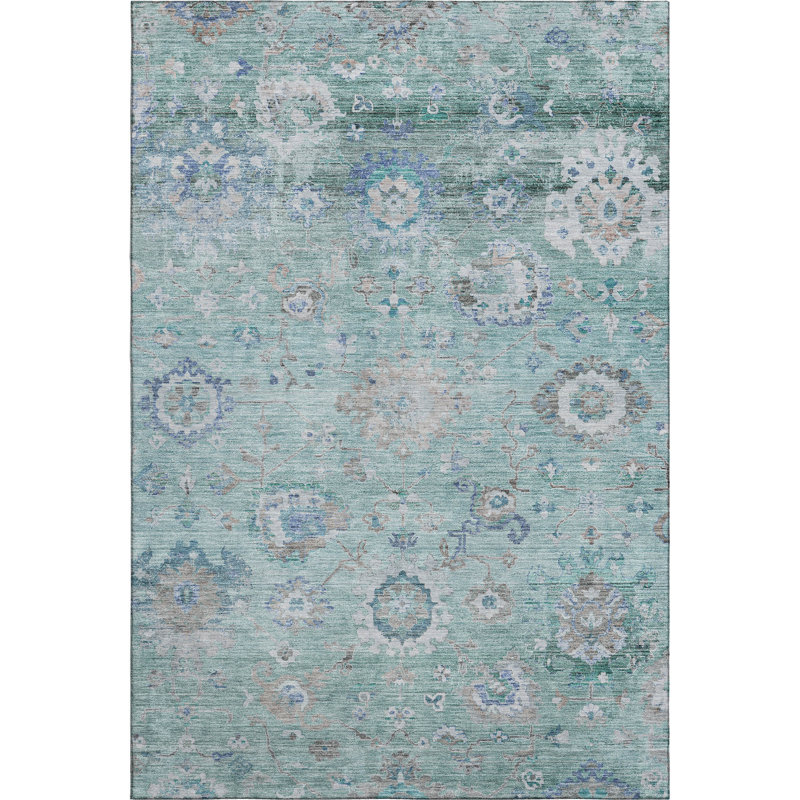 Premium Machine Washable Konopka AMF1107 Global Rug, Rectangle 10 pi x 14 pi