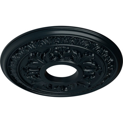 Médaillon de plafond Endurathane Baltimore, P 15 3/8 po x P 4 1/4 po x P 1 1/2 po (convient aux auvents jusqu'à 5 1/2 po), finition peinte à la main pour abat-jour de nuit