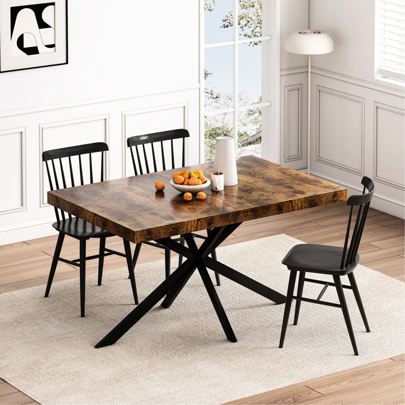 Table de salle à manger Burghfield Antique Wood, Brun