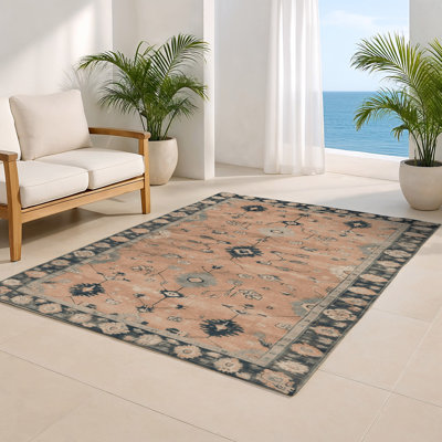 Tapis intérieur et extérieur brun Overdyed