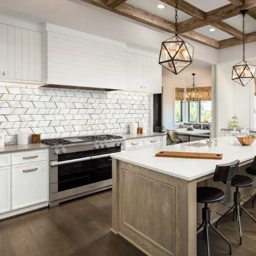 Stately Avenue 11" x 12" Porcelain Marble Look Tile, Gold