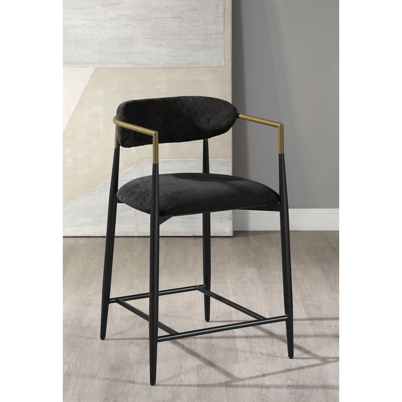 Waymon Counter Height Chair (set-2), Black