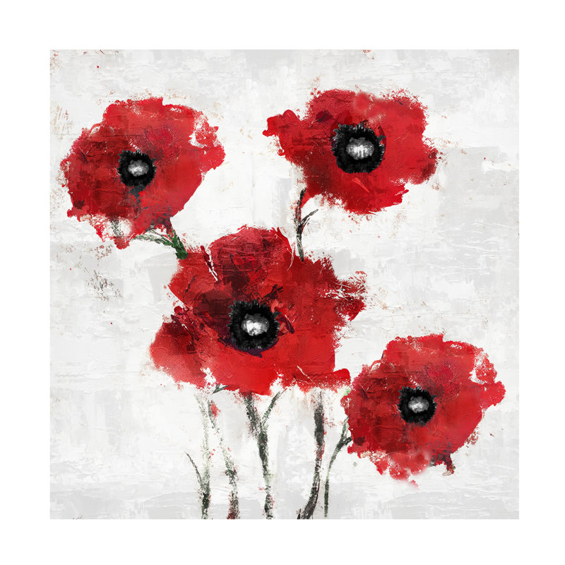 Art sur toile «Bachelor Sasha Poppies Impasto», H 14 po x l 14 po