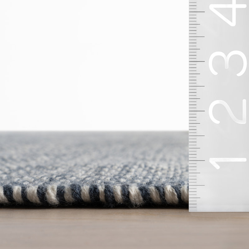 Pebble Handwoven Performance Rug, Blue, Rectangle 5' x 8'