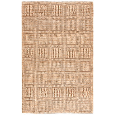 Hand-Woven Plaid Jute Rug