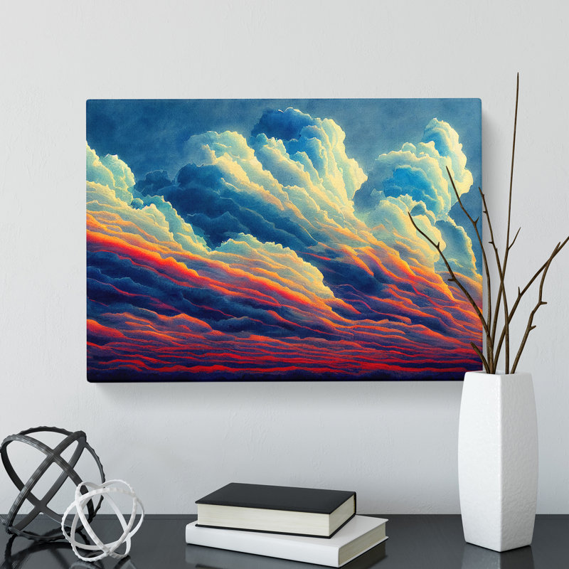 Peaceful Cloudy Sky - Wrapped Canvas Print, 35cm H x 50cm W x 3cm D