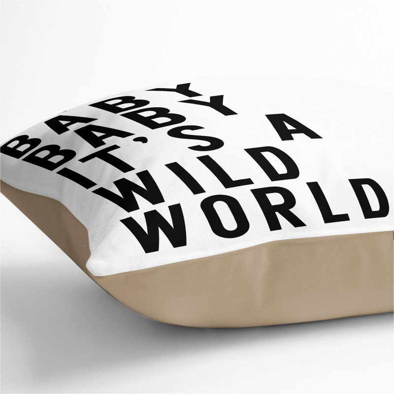 Wild World Scatter Cushion, 40cm H x 40cm W x 15cm D, Stone