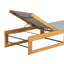 Chaise longue inclinable 78,75 po en acacia