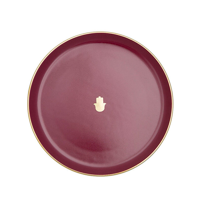 Glamorous Set Of 6 Side Plates, Fuchsia, 20 Cm, Fuchsia