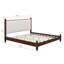 Structure de lit en bois avec tête de lit tapissier, lit plateforme rustique-989295228-989295227