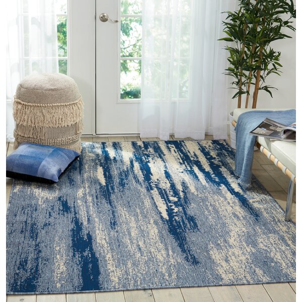 Dowd Floral Blue/Gray/Ivory Indoor/Outdoor Area Rug Bay Isle Home Rug Size: Rectangle 7'10 x 10