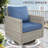 Clute Arnoltice All-Weather PE Wicker Outdoor Patio Swivel Rocking Lounge Chairs With Cushions (Set Of 2)-1597899012
