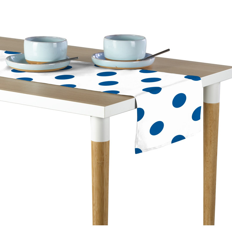 Mcclanahan Dots Milliken Signature Table Runner, 72" L x 12" W, Blue