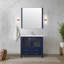 Ensemble de meuble-lavabo avec comptoir en céramique blanche et robinet-79227514
