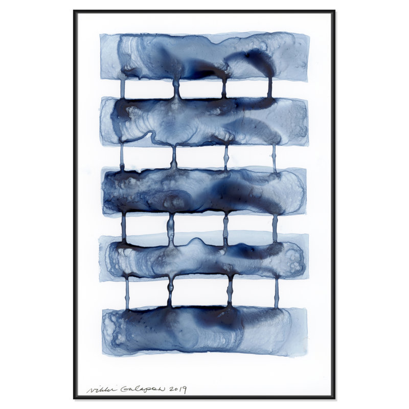 Gareth Stitched Together I by Nikki Galapon - Solid Wood Rectangle Print Single Piece Item on Canvas, Black Framed Canvas