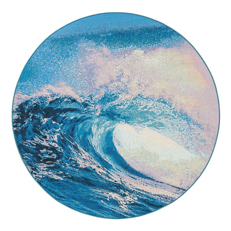 Keazia Indoor/Outdoor Area Rug, Round 6'1"
