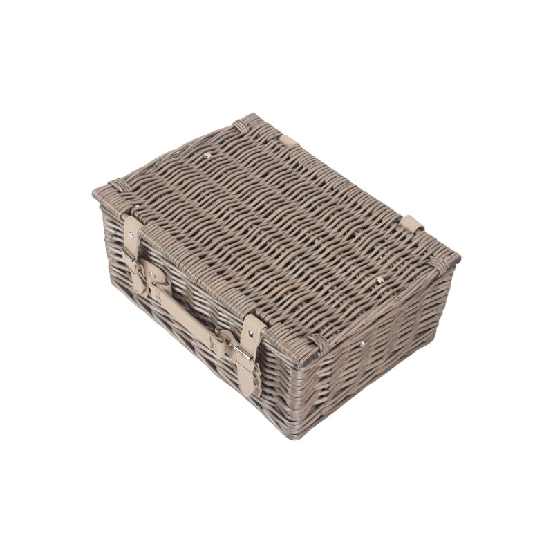 Wicker Hamper Basket, 15cm H x 36cm W x 26cm D