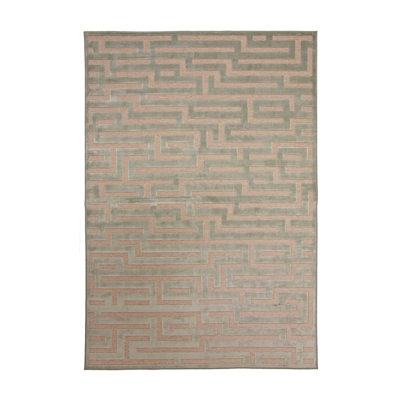 Tapis bleu Maze Lt. 8 x 10