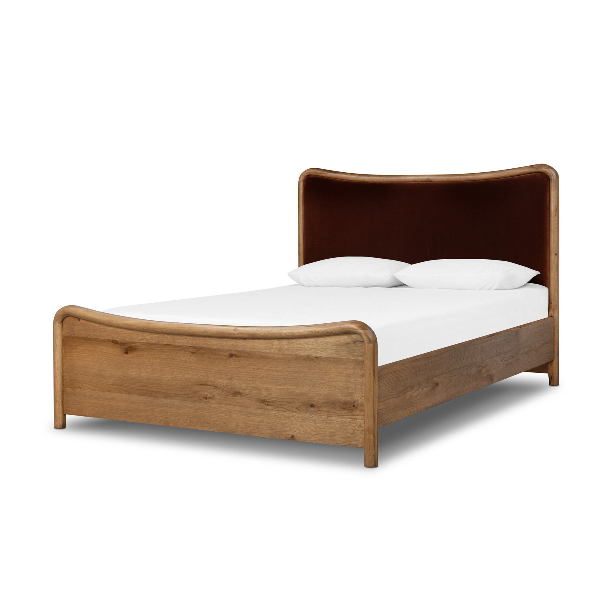 Louella Linen Bed, Queen, Surrey Auburn