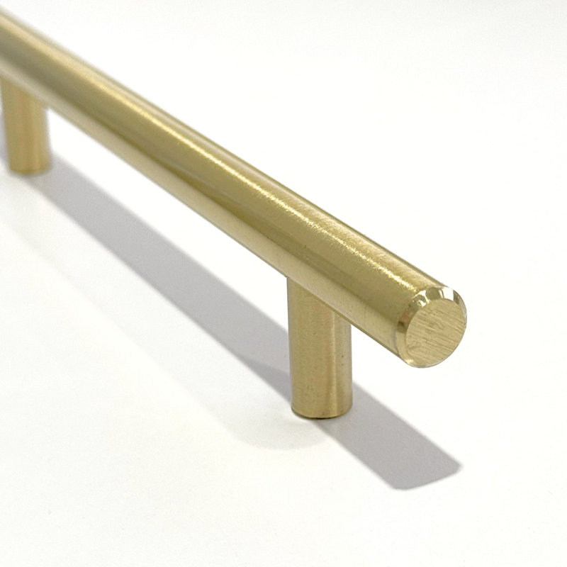 T Style Stainless Steel Bar Pull, Brushed Gold, 5 1/16"