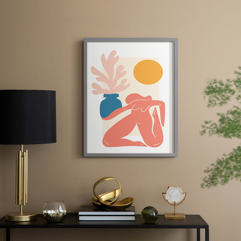 Matisse CDLI, reproduction d'art encadrée - bois massif, Gris, H 11 po x l 9 po
