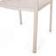 Chaise de salle à manger d'extérieur moderne en aluminium, argent (ensemble de 2)