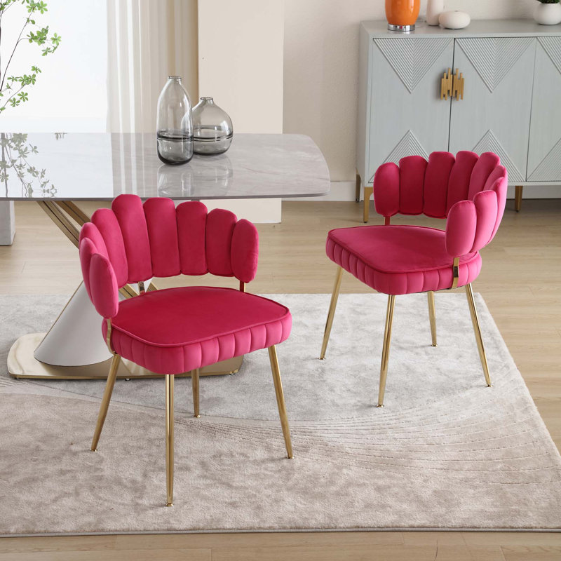 Fourrée 22,83 po de large, Velours rouge