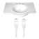 Templeton White Ceramic Rectangular Console Bathroom Sink with Overflow
