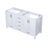White Double Bath Vanity 60 In. W X 22 In. D-117978852