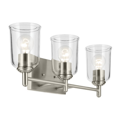 21" 3-Light Vanity Light with Clear Glass