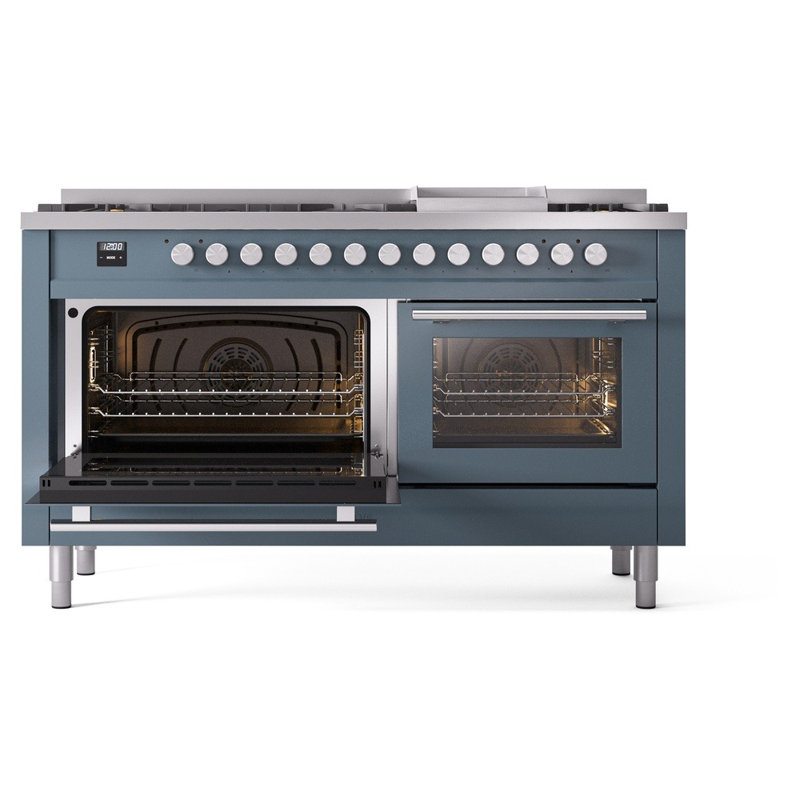 ILVE Professional Plus II 60 Dual Fuel Range , Blue/Gray, Natural Gas