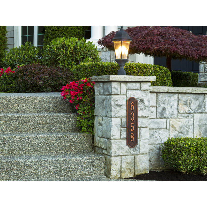 Richmond 1-Line Wall Address Plaque, Oil Rubbed Bronze, Yes