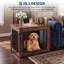 Barre de taille moyenne pour chien avec cage en bois anthracite 30 po x 21 po x 25 po pour l'intérieur-875243571