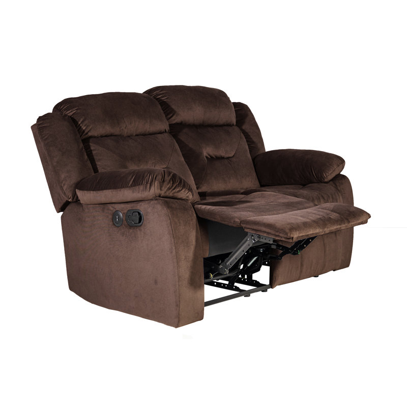 Chocolat contemporain avec fonction inclinable, accoudoirs, dossier et capitonnage horizontal, fonction manuelle dans le salon