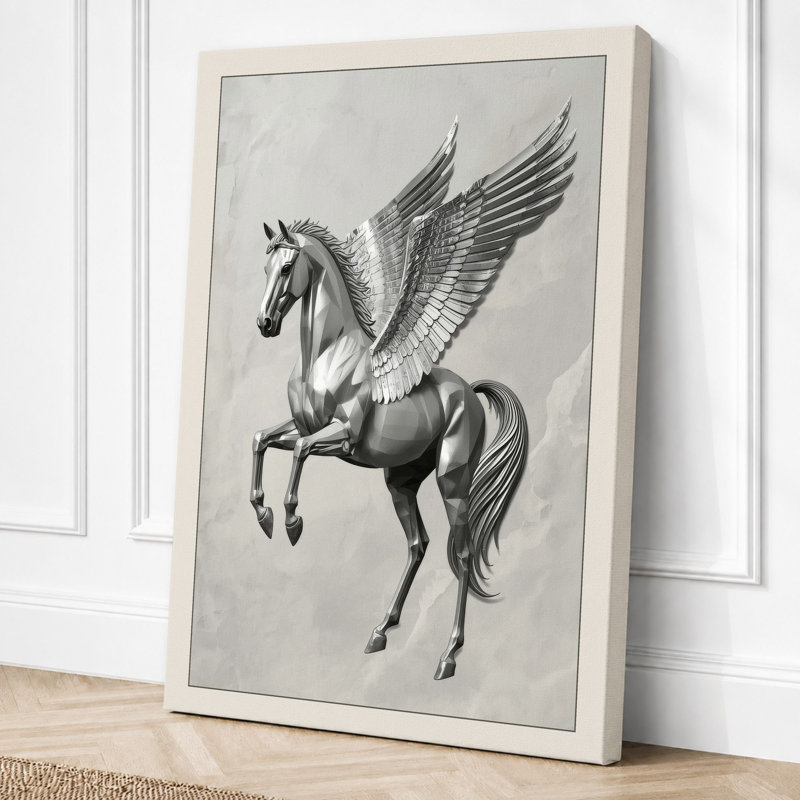 Pegasus Classical - Wrapped Canvas, 36x24 - 91.4 x 61.0 cm, Cream Border